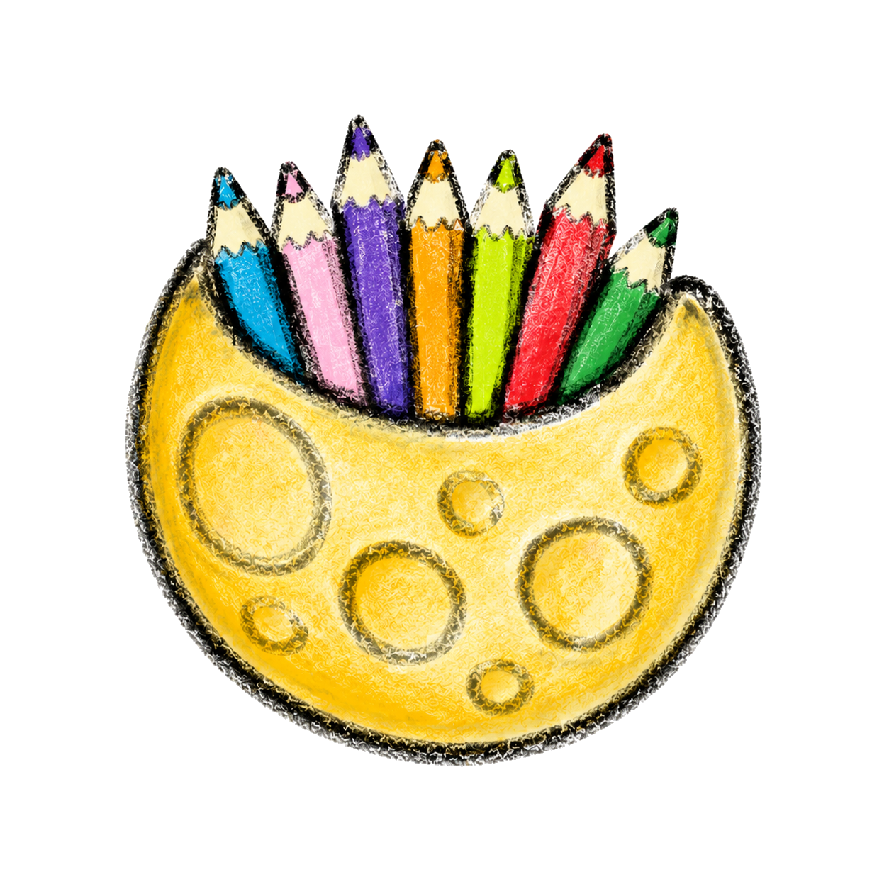 Jigyasa Verse moon and pencil logo